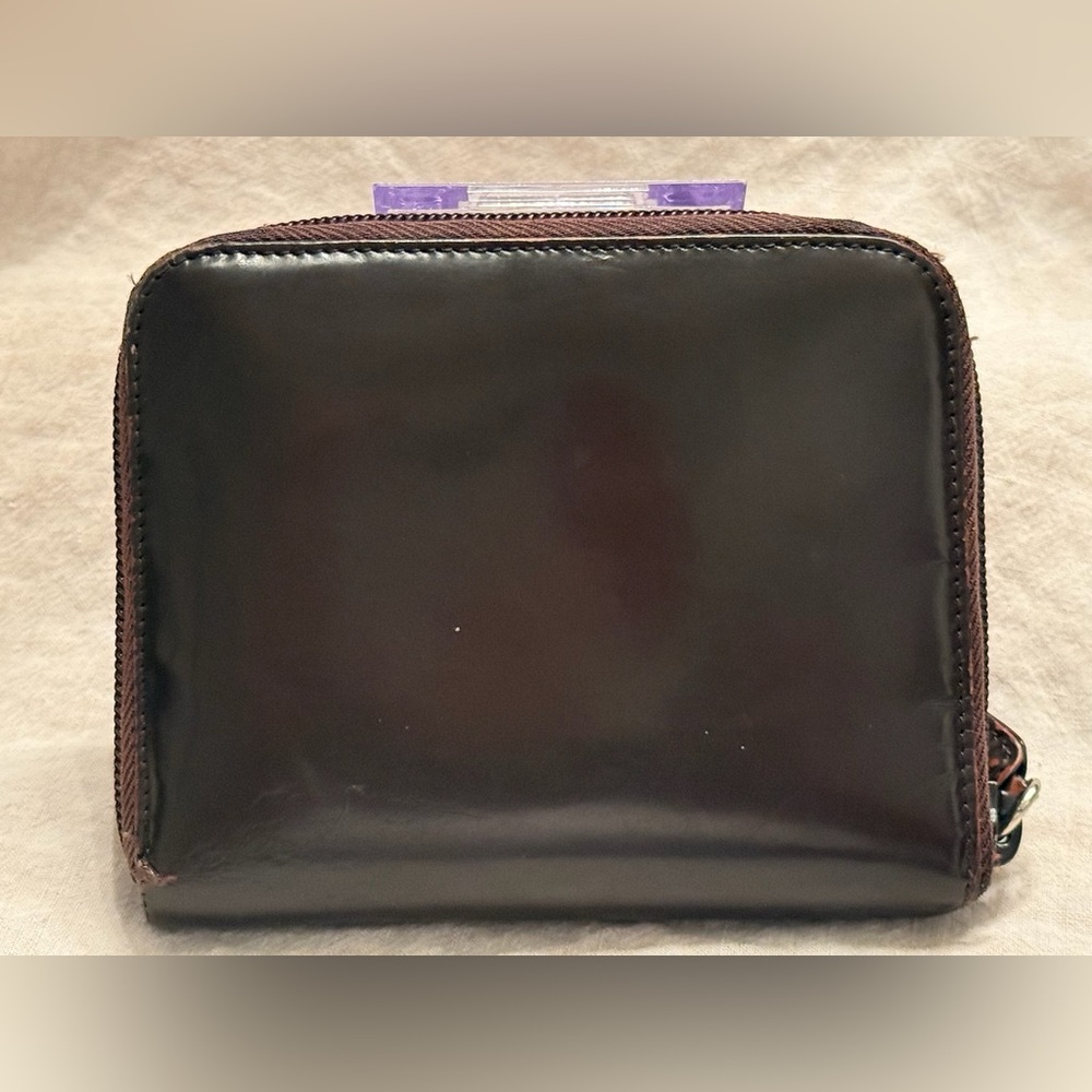Prada Brown Leather Zip Around Wallet - Picture 2 of 16